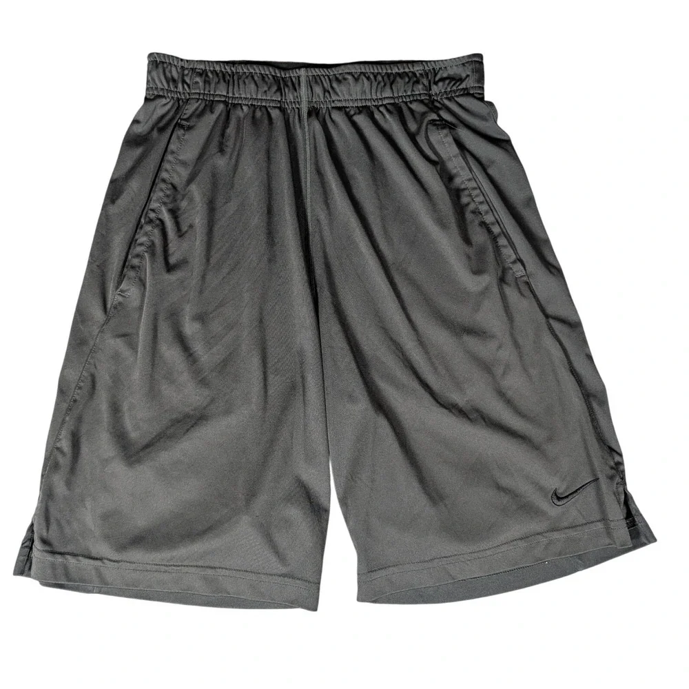 Nike Mens Dri-FIT Athletic Basketball Shorts‎ Charcoal Grey Solid 100% Polyester